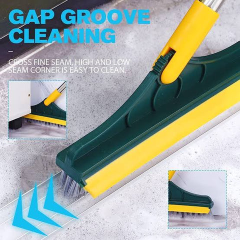 2 in 1 Bathroom Tiles Window Floor Cleaning Brush with 120° Rotatable Head, Multipurpose Bathroom Floor Cleaning Brush,Floor Brush Scrubber with Long Handle