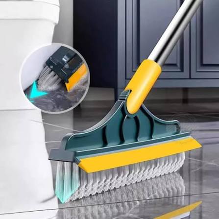 2 in 1 Bathroom Tiles Window Floor Cleaning Brush with 120° Rotatable Head, Multipurpose Bathroom Floor Cleaning Brush,Floor Brush Scrubber with Long Handle
