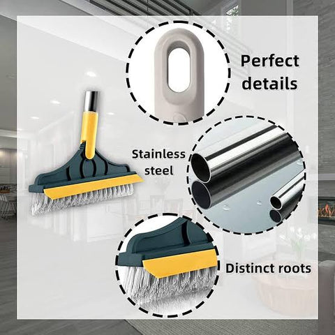 2 in 1 Bathroom Tiles Window Floor Cleaning Brush with 120° Rotatable Head, Multipurpose Bathroom Floor Cleaning Brush,Floor Brush Scrubber with Long Handle