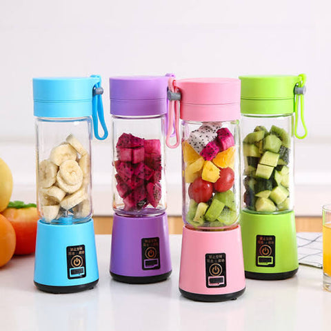 USB Chargeable Juicer Blender 6 Blades 380ml - Portable Juicer Cup & Smoothie Maker