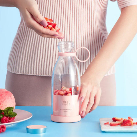 USB Chargeable Juicer Blender 6 Blades 380ml - Portable Juicer Cup & Smoothie Maker