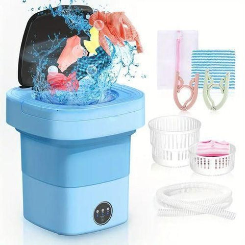 Mini Folding Washing Machine – Portable Clothes Washer for Travel, Hostel & Home Use